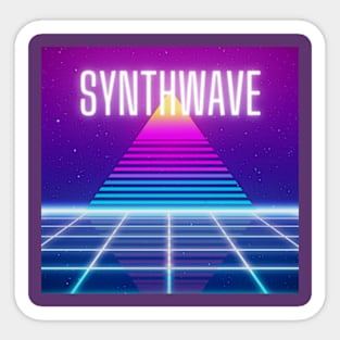 Synthwave Triangle Outrun Sticker